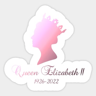 Queen Elizabeth II - pastel pink Sticker